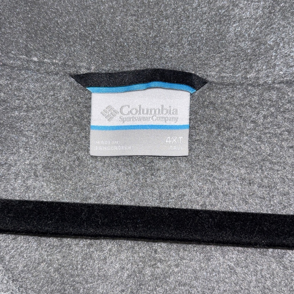 Columbia Fleece Vest Full Zip Mens 4XT Gray Black Outdoor Casual New - Picture 2 of 8